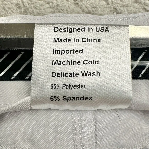 Primo Jogger Pants Mens 32 Regular White Golf Performance Tapered Ankle Zip - Picture 11 of 15